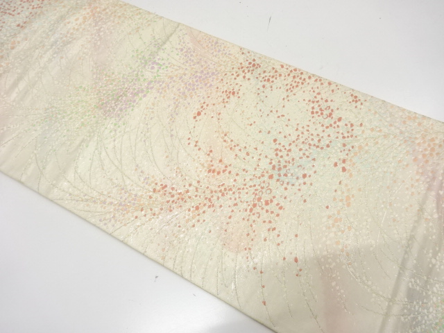 JAPANESE KIMONO / ANTIQUE FUKURO OBI / SILK / WOVEN PLANTS